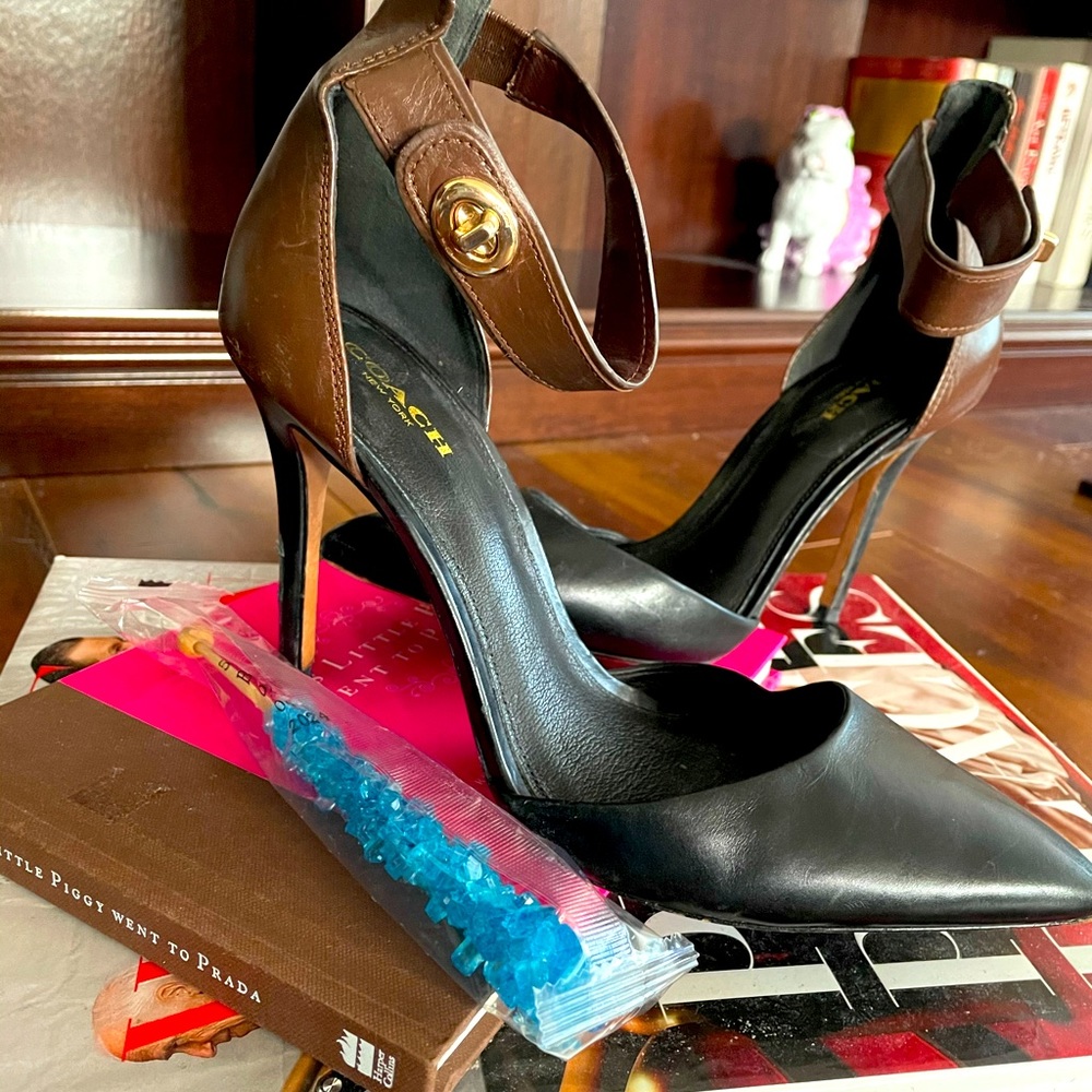 Used Coach Shoes. Two tone stilletto Housten heels